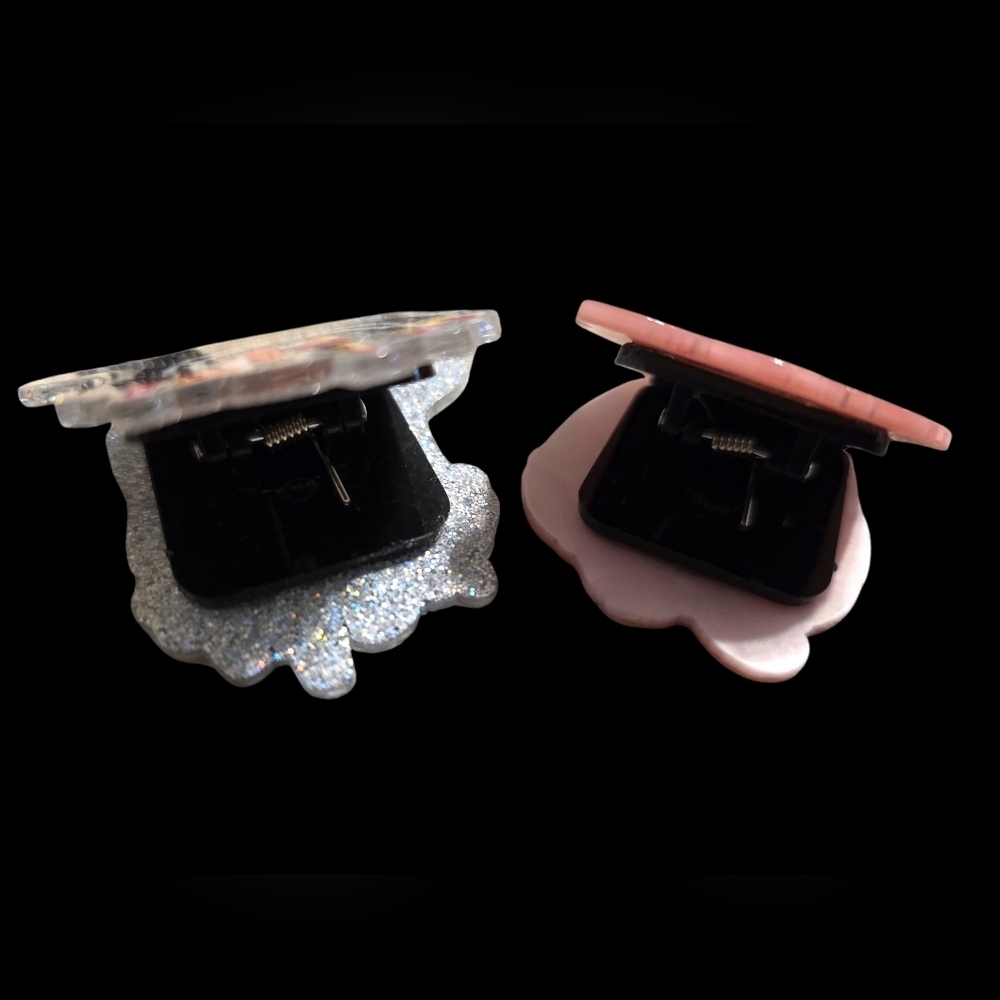 2 pc. Glam Makeup Bag and Pink Bag Paper Clip | Planner Clip | Desk Accessory - Picture 2 of 2